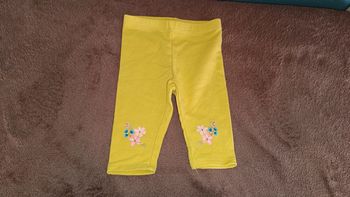 Legging moutarde et fleurs