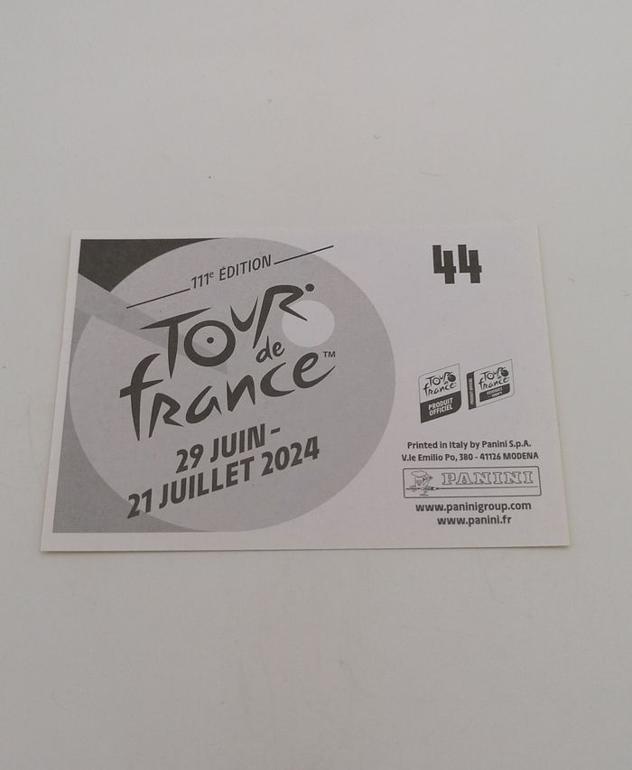 Panini sticker Tour de France 2024 n° 44. - photo numéro 3