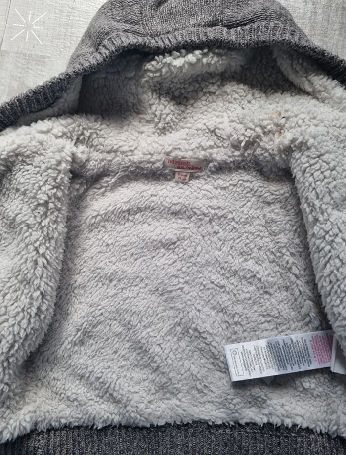 Manteau laine et sherpa 9 mois garçon - photo numéro 3