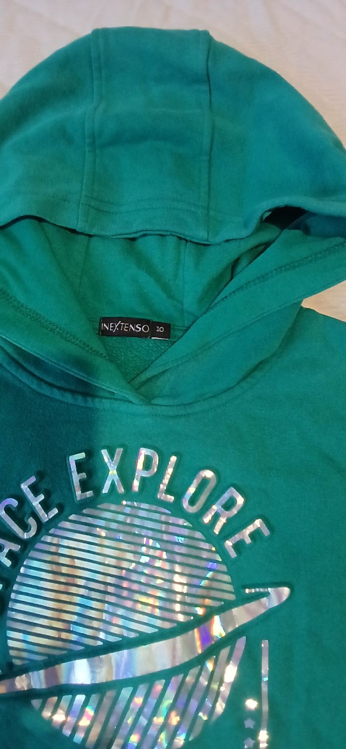 Pull à capuche taille 10 ans - photo numéro 2