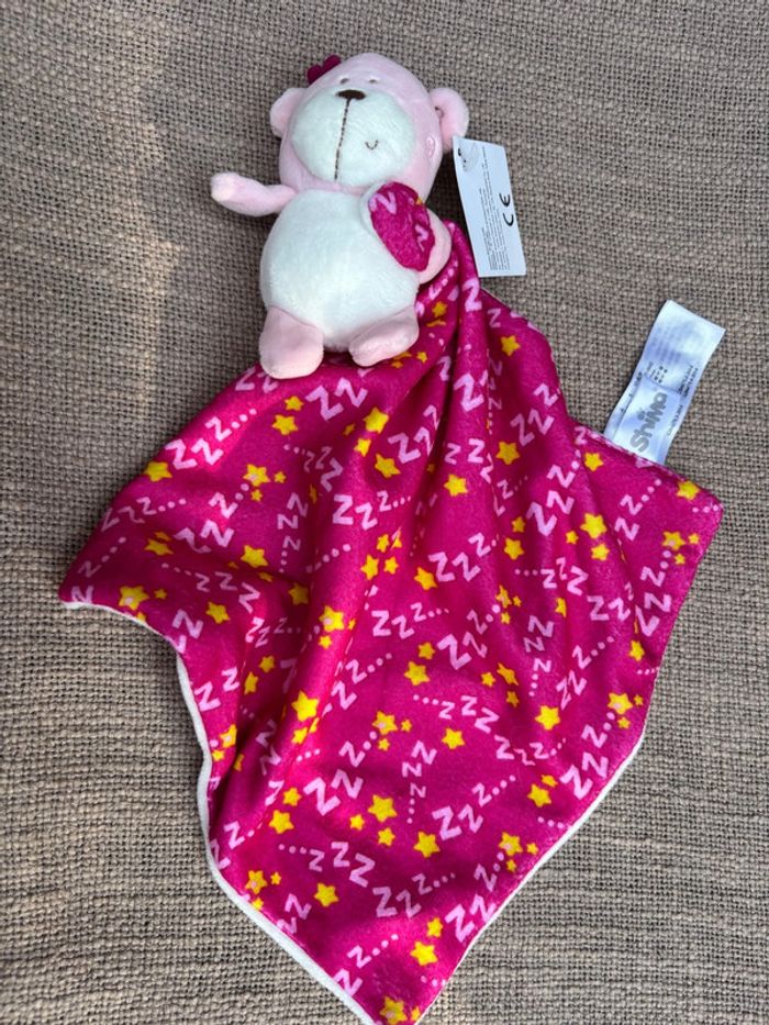 Doudou ourson rose zzz shima
