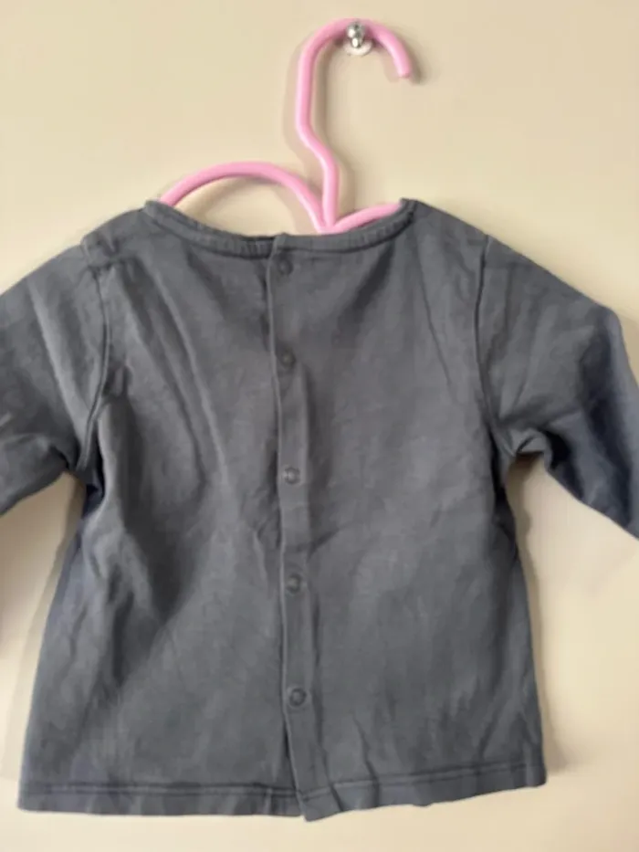 👚 haut manches longues - bébé fille - 6 mois - 68 cm - Obaibi - 100% coton - très bon état - photo numéro 6