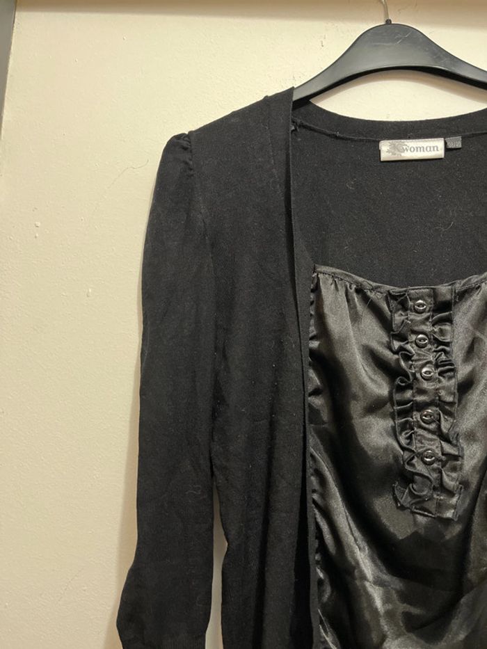 Top noir satiné - photo numéro 4