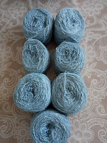 Lot de 7 Pelotes Fantaisies Tons Bleus (665g)