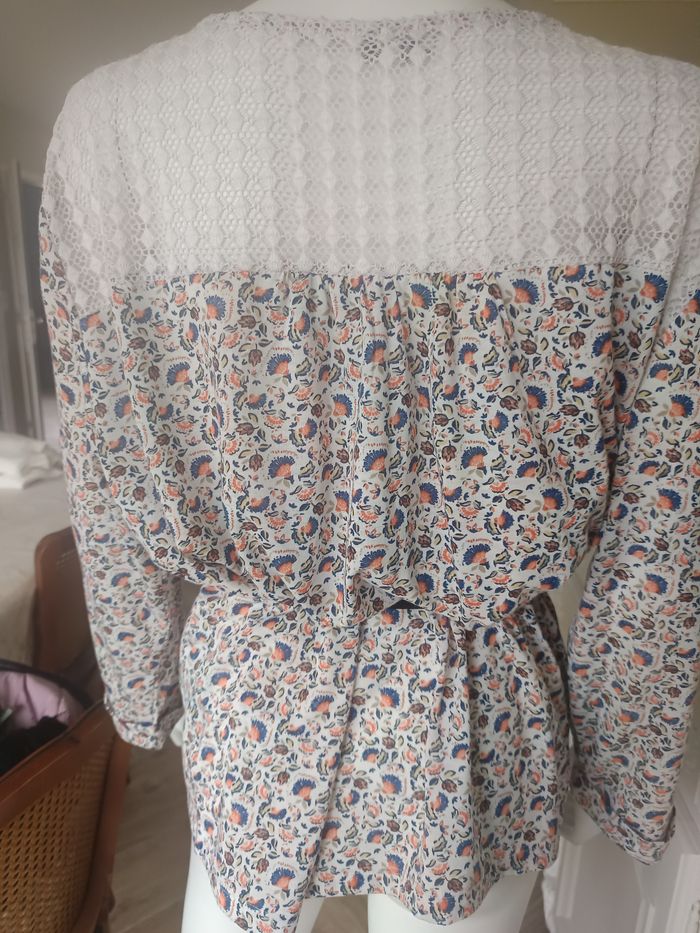 Jolie blouse imprimée et dentelle - photo numéro 6