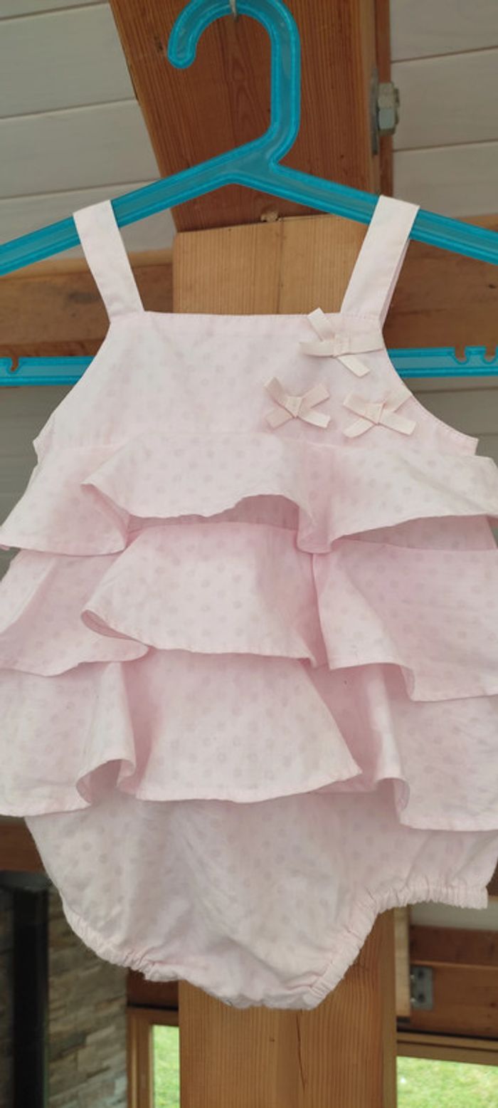 Robe grenouillère fille 12 mois grain de blé a pressions