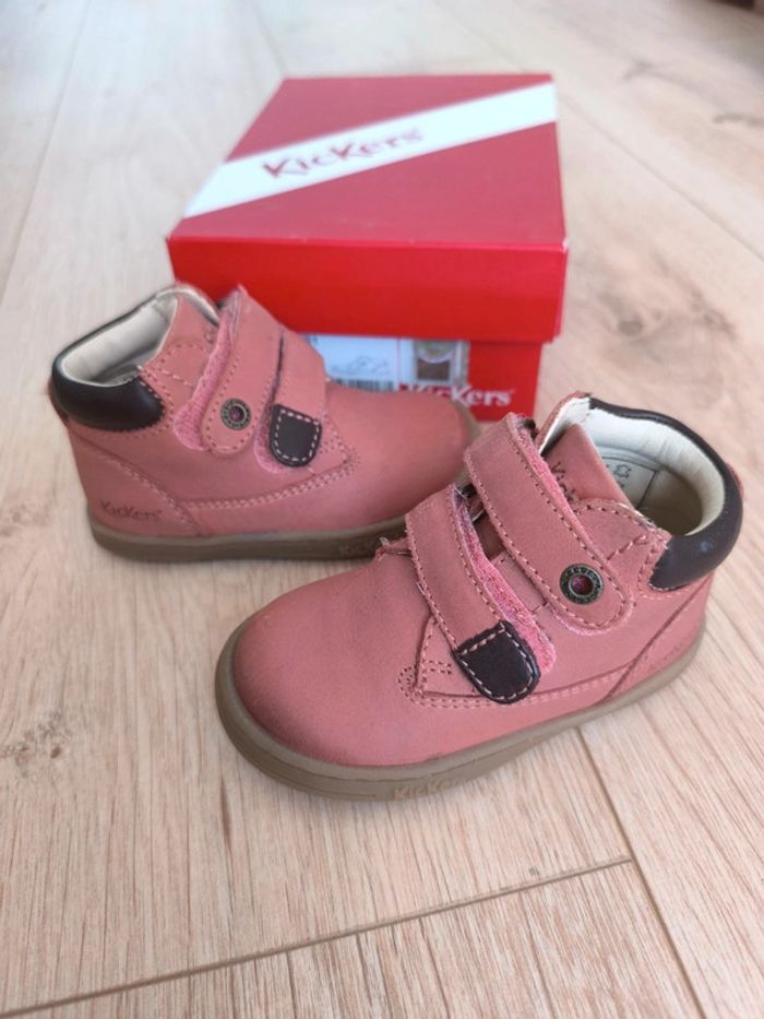 Chaussures fille Kickers rose clair Tackeasy - Taille 20