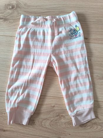 Jogging léger rose et blanc rayé Amazon Disney thème Alice aux Pays des Merveilles - Taille 12 mois
