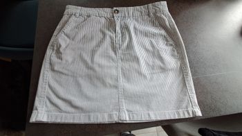 Jupe blanche rayé bleu