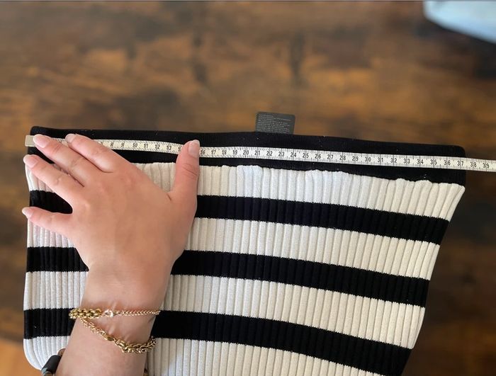 Jupe longue à rayures élastiques rayée noir blanc h&m - photo numéro 6