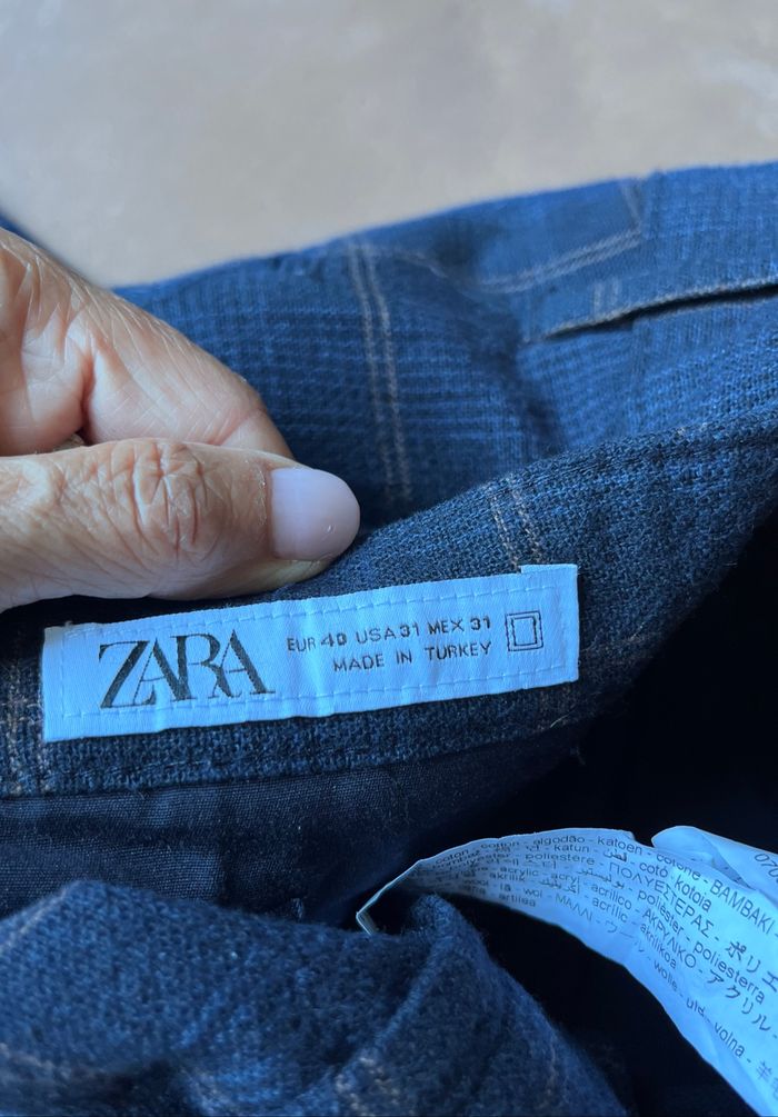 Pantalon chino à carreaux Zara homme - photo numéro 3