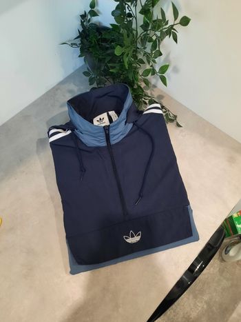 Veste Sweat de sport Adidas – Bleu & Gris – Taille S (équiv. M)