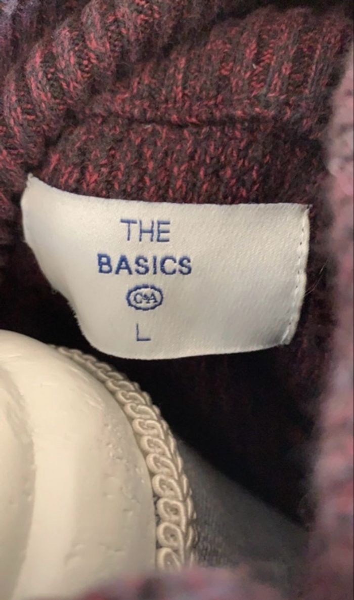 🧶 Gilet zippé homme C&A The Basics – Taille L – Coloris prune/marron chiné - photo numéro 5