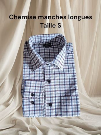 Chemise à  carreaux manches longues taille S Neuve Marque indépendante  #dilo2103hommes