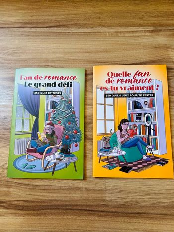 Lot de 2 livres «Fan de romance Quizz et Tests» Édition Nisha Books