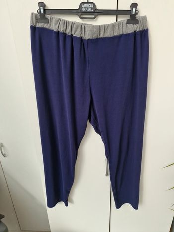Leggings Chaud Bleu Marine Gris