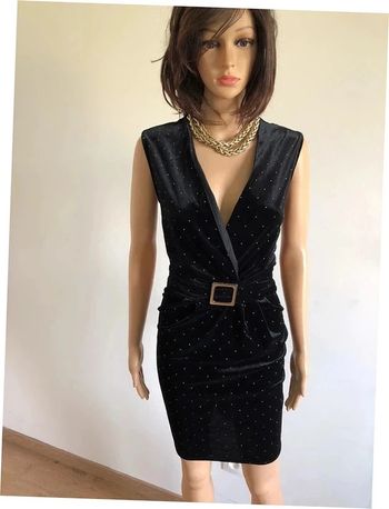 Robe noire et dorée neuve en velours sans manches Morgan taille 42 (valeur 65€)