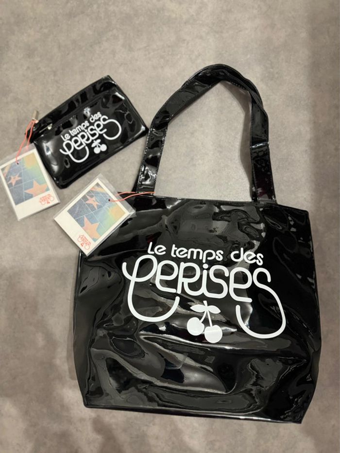 Ensemble sac et pochette le temps des cerises