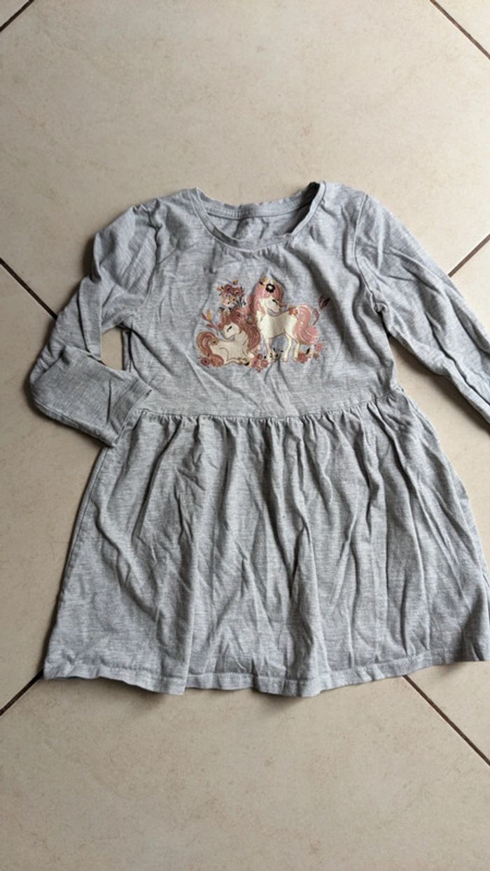 Robe manches longues fille 5 ans licornes