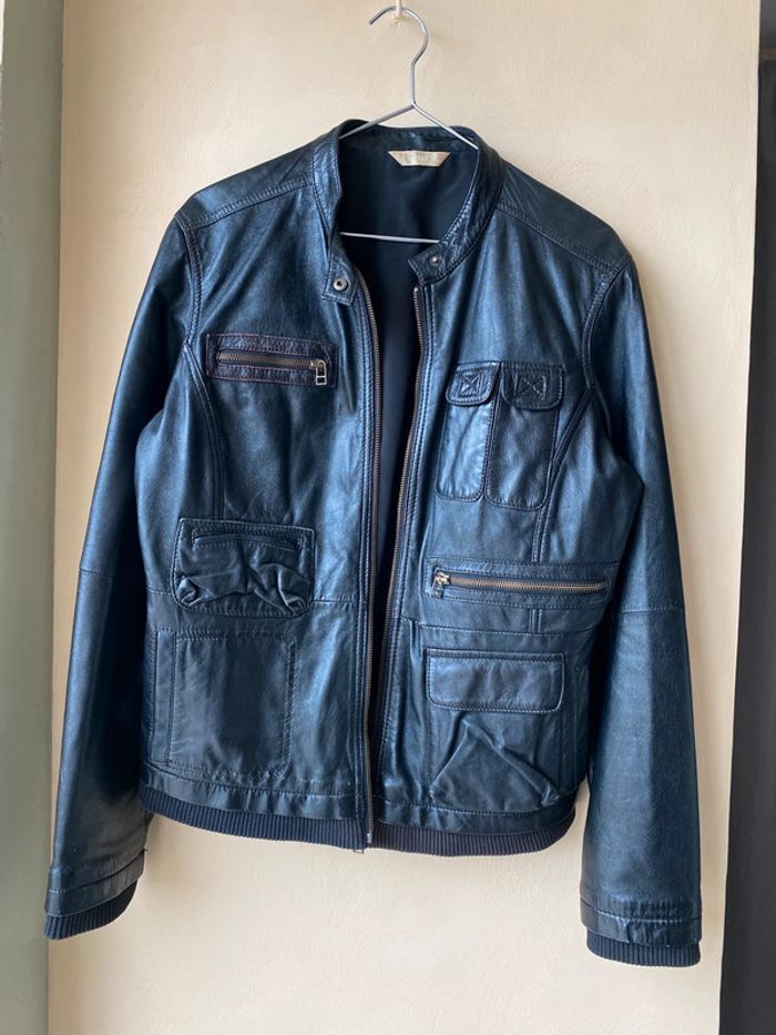 Veste en cuir perfecto noire Promod M/L
