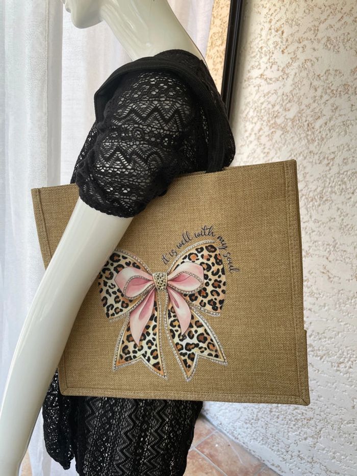 Sac de plage en toile de jute