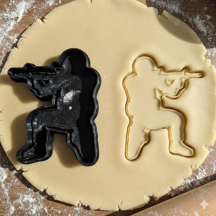 Emporte-pièce soldat en action pour biscuits et pâtisserie créative