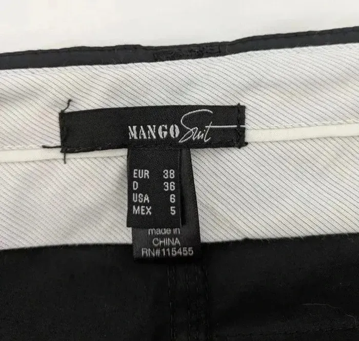 Pantalon noir en coton - Mango - taille 38 - photo numéro 4