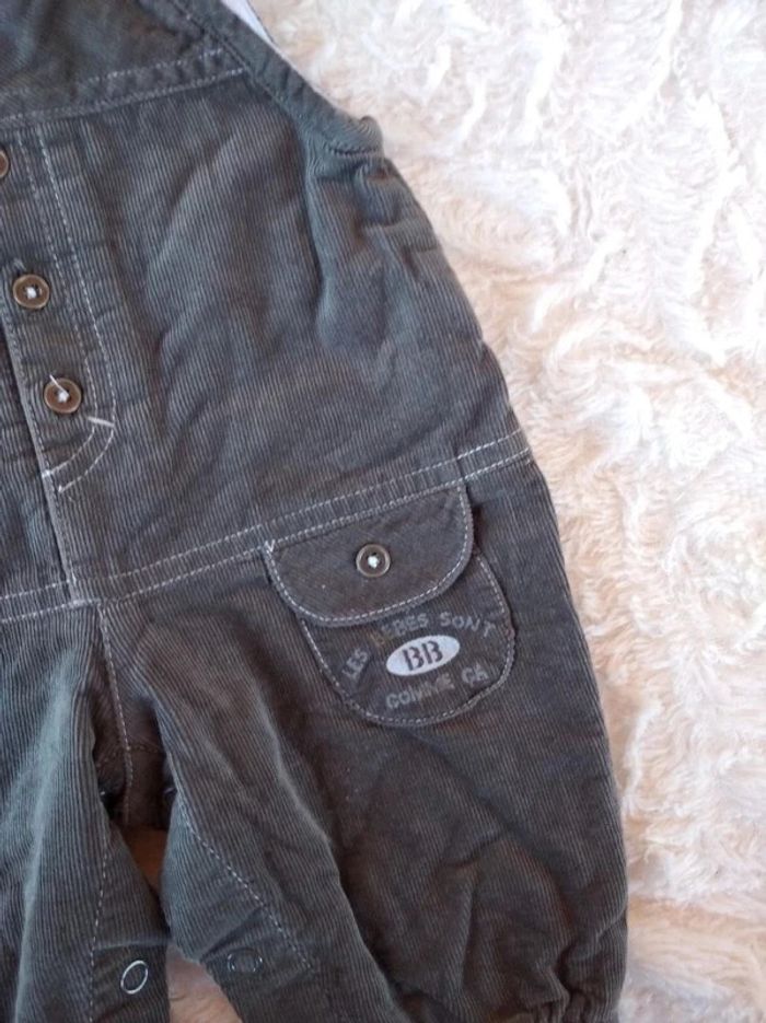 Salopette doublée velours Garçon 1 mois Hérisson Globe trotteur 100% coton - photo numéro 5