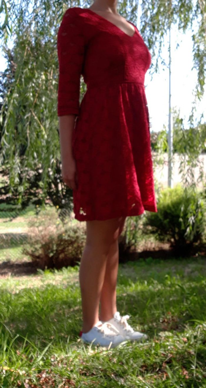 Robe dentelle rouge Ycoo Paris - photo numéro 2