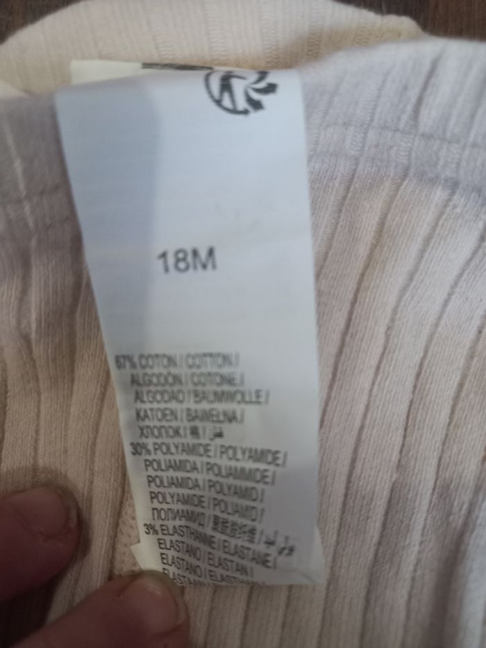 Collant rose pâle kiabi 18mois 80cm - photo numéro 3