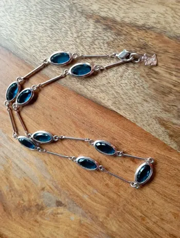 Collier argent vieilli Agatha