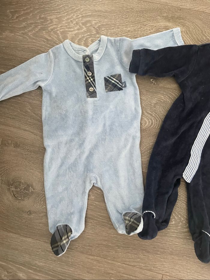 Lot de 3 pyjamas, grenouillères, dors bien de la marque Jacadi taille 1 mois - photo numéro 3