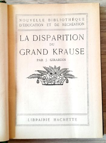 la disparition du grand Krause - J.Girardin