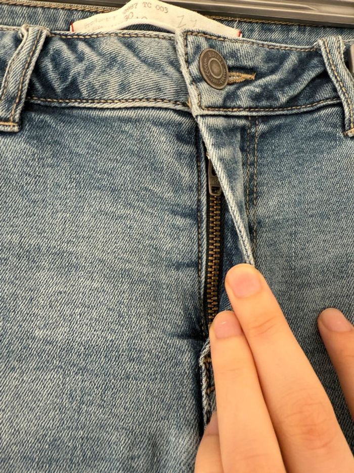 Jean slim skinny droit bleu clair brut uni basique simple - photo numéro 4