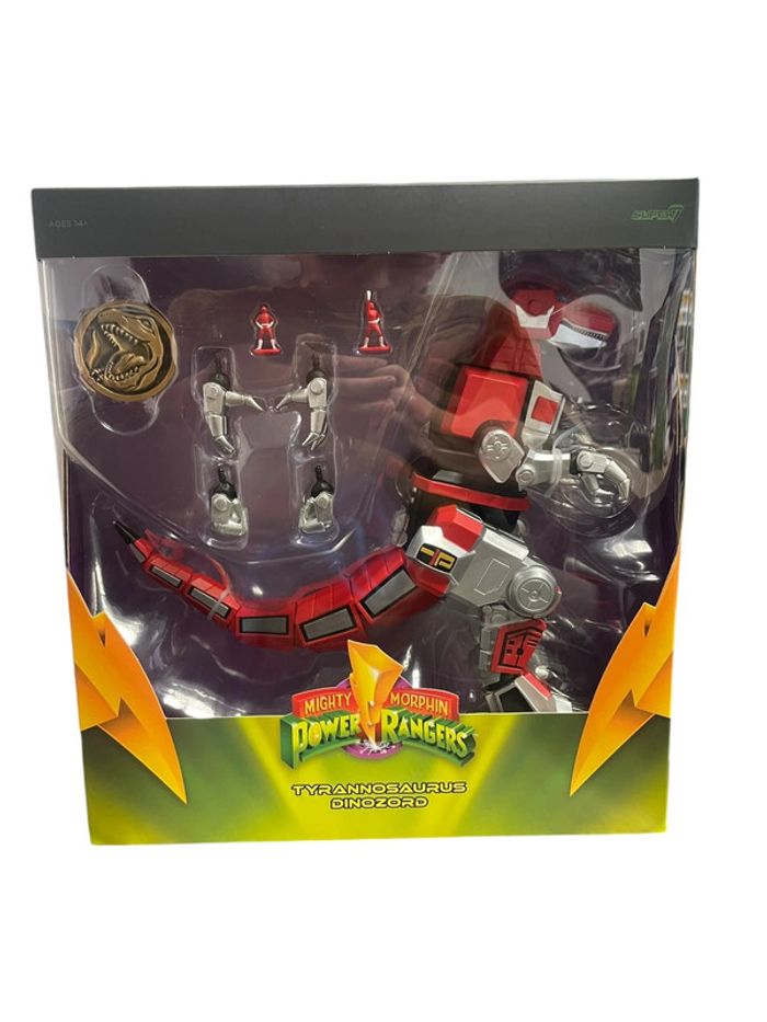 Figurine Mighty Morphin Power Rangers Tyrannosaurus Dinozord Ultimates Super 7 neuf