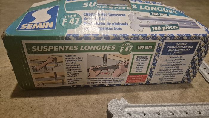 Lot de 97 suspentes longues, marque semin, 180 mm-47 - photo numéro 4