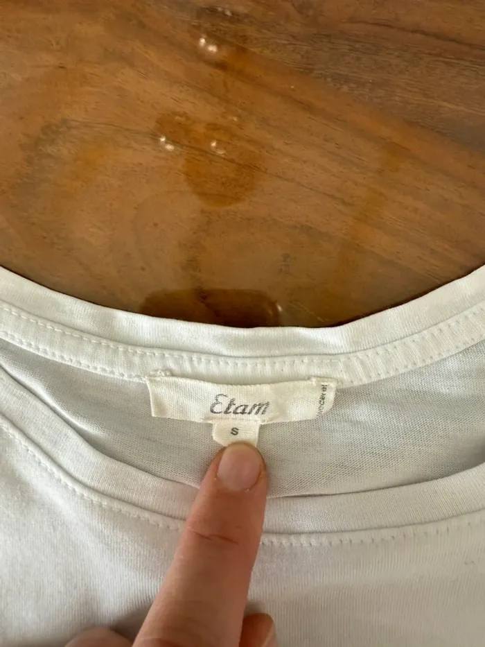 T-shirt blanc imprimé Etam - photo numéro 7