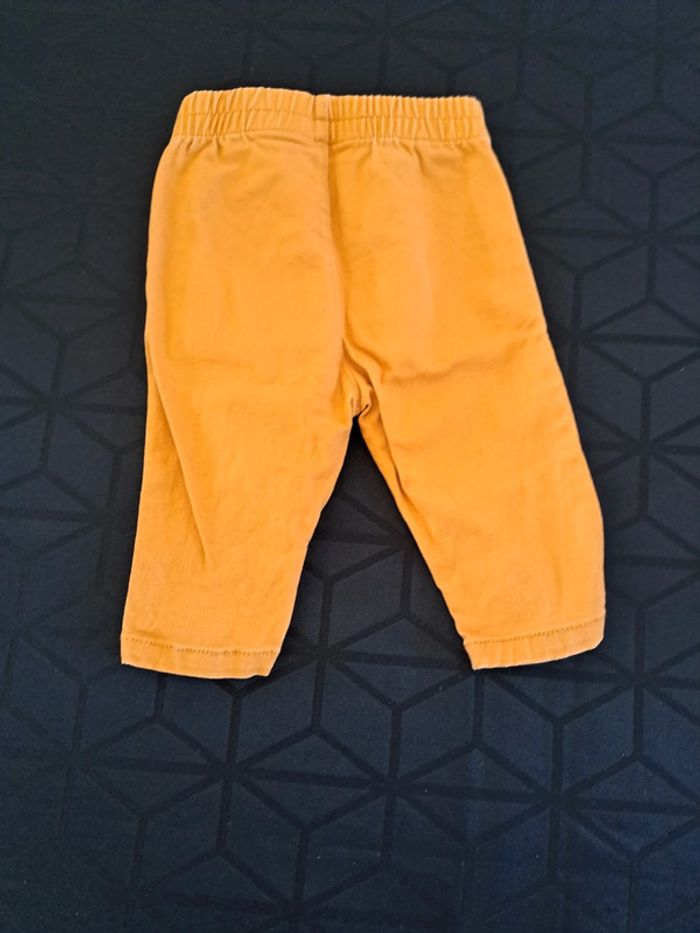 Ensemble pantalon moutarde et pull avec chemise intégrée marine 3 mois - photo numéro 8