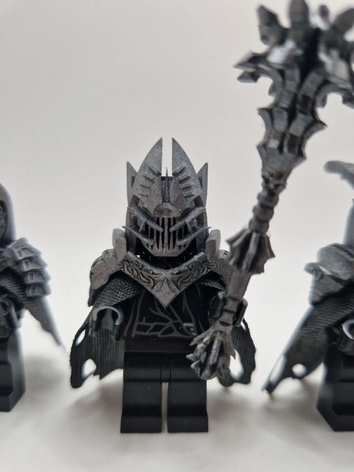 Figurines type lego 4 Nazgul custom 3d résine et peint seigneur des anneaux - photo numéro 3