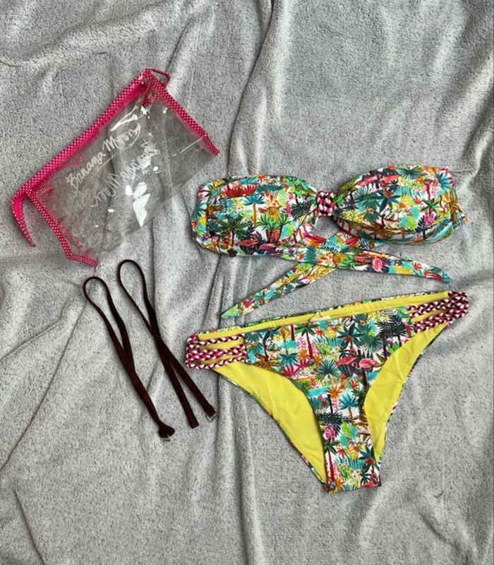 Bikini Banana Moon Taille 36/S imprimé tropical neuf - photo numéro 2