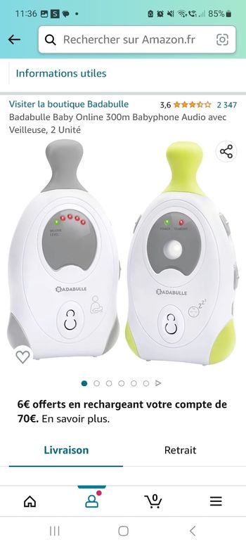 audio avec veilleuse 2neuf jamais utilisé