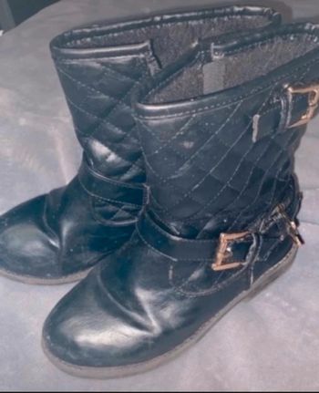 Bottine botte enfant similicuir noir 31