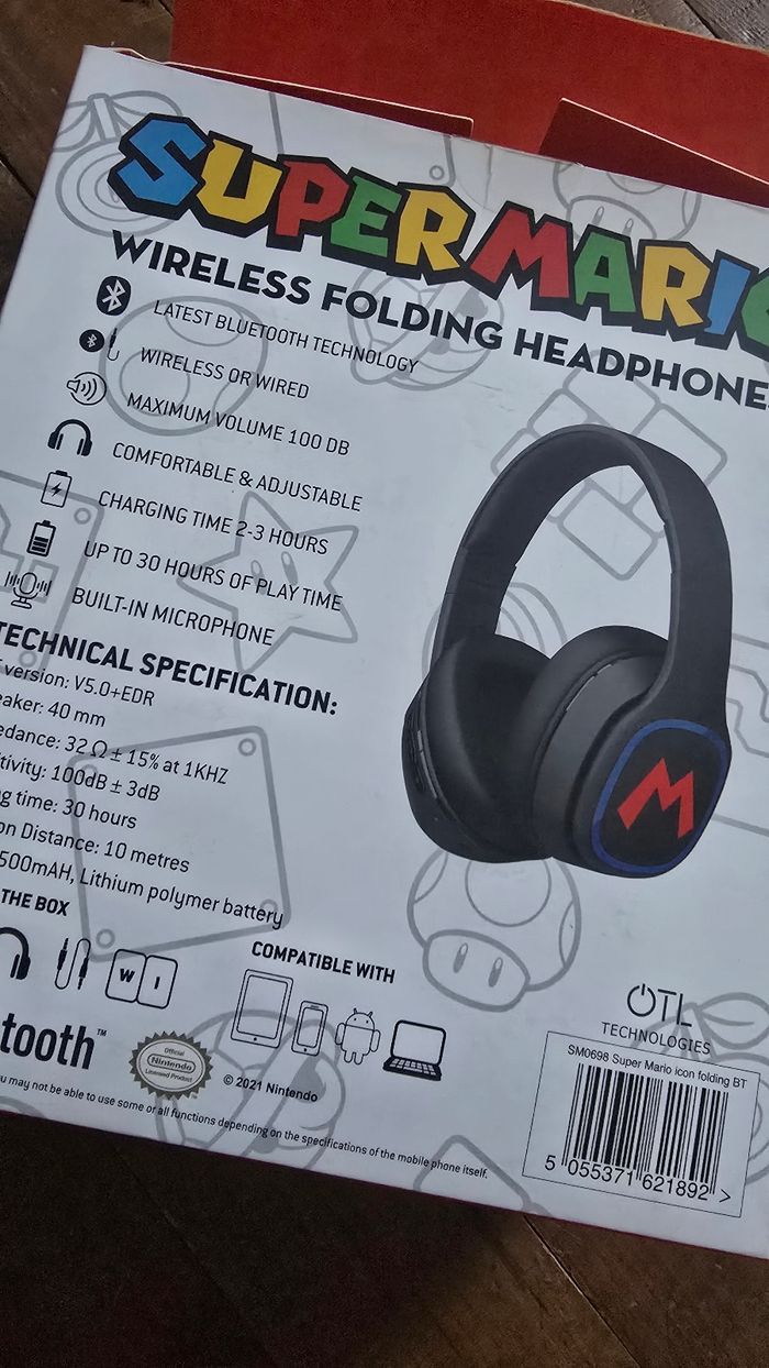 Casque gaming Bluetooth Super Mario - photo numéro 5