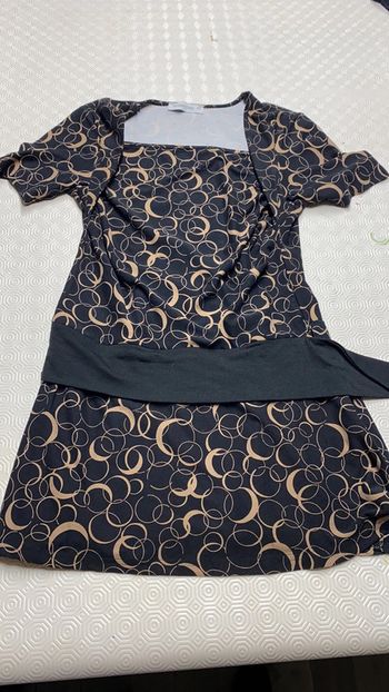 Tunique noire et beige