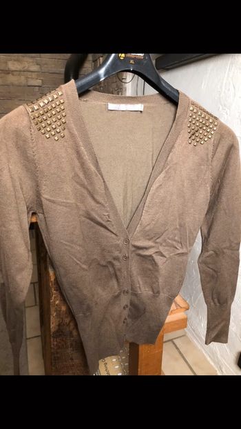 Gilet marron doré