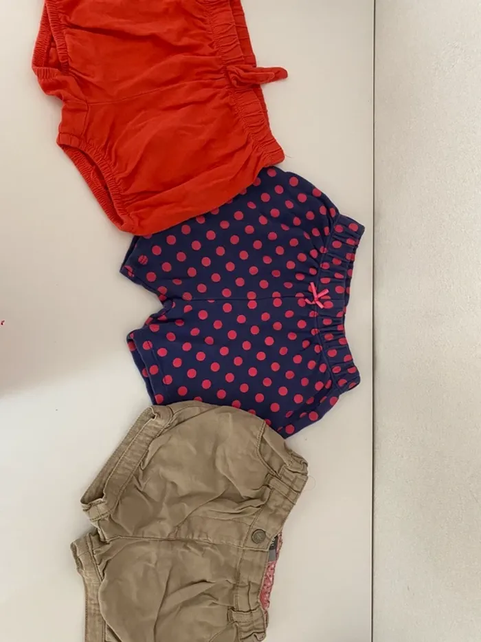 Lot 3 short fille 18 mois