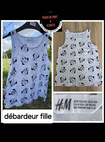 Débardeur minnie h&m 8/10ans fille disney
