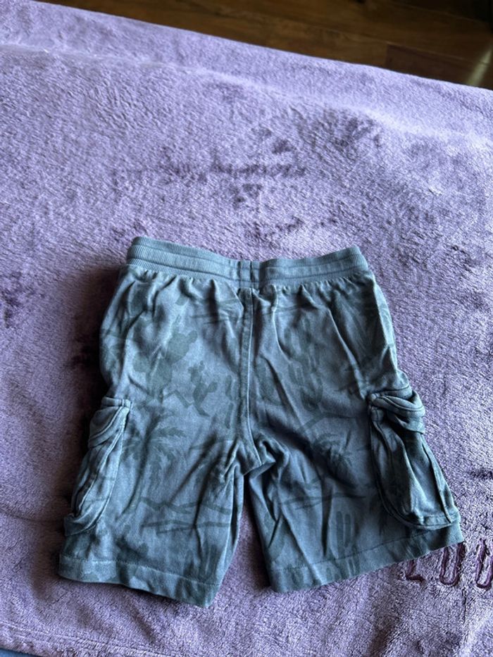 Bermuda coupe courte en coton bleu imprimé palmiers cactus my chicco taille 4 ans - photo numéro 3