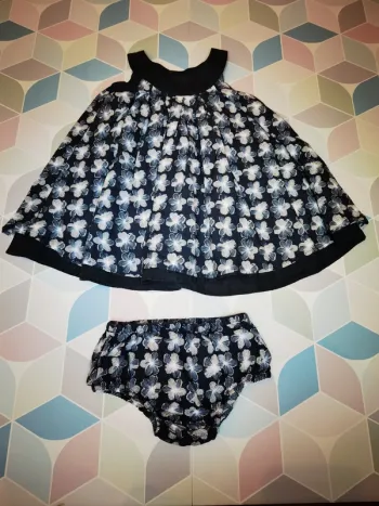 D3411 - ensemble fille 6 mois