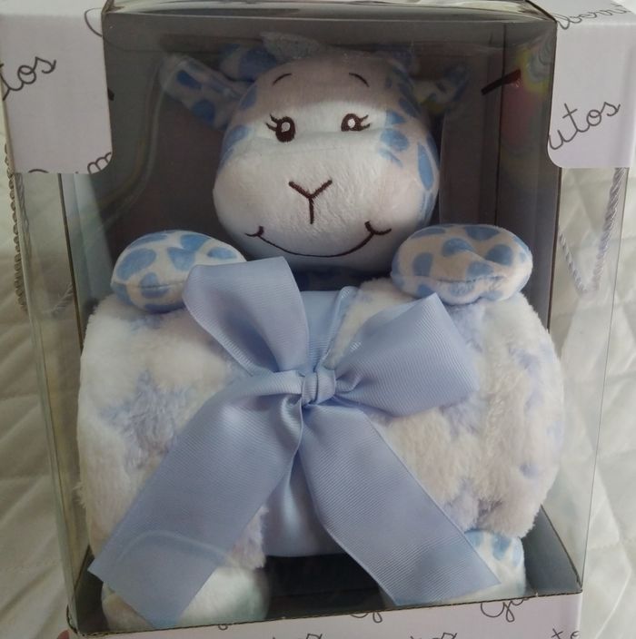 Peluche avec couverture pour bébé - photo numéro 2